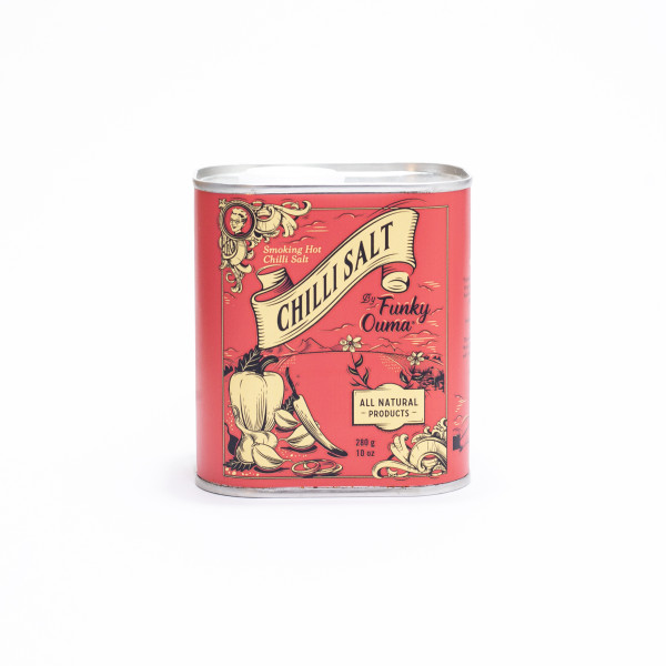 Funky Ouma Chilli Salt Tin 280g | The Harvest Table